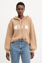 Vlněný svetr MSGM dámský, béžová barva, 3941MDM219.257785