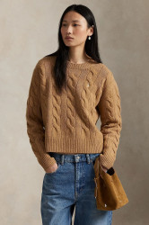Vlněný svetr Polo Ralph Lauren dámský, béžová barva, 211A91216