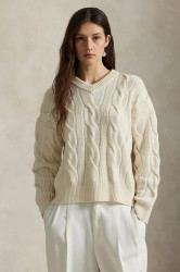 Vlněný svetr Polo Ralph Lauren dámský, bílá barva, 211972127