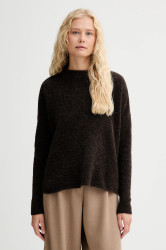 Vlněný svetr Sessun dámský, hnědá barva, 24109009