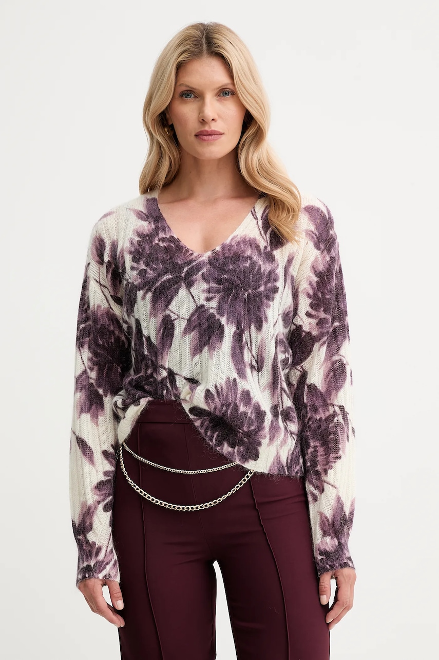 Vlněný svetr Twinset dámský, béžová barva, 252TP3591