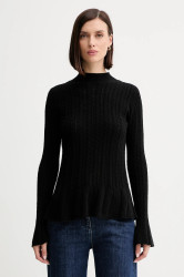 Vlněný svetr Twinset dámský, černá barva, 252TP3321