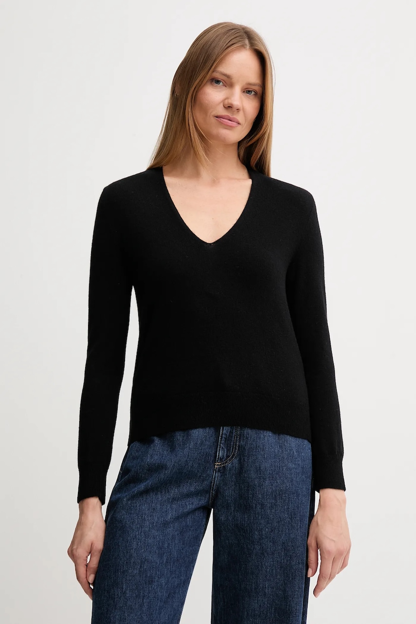 Vlněný svetr United Colors of Benetton dámský, černá barva, 1002D401Y