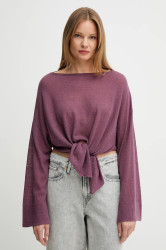 Vlněný svetr United Colors of Benetton dámský, fialová barva, 109PD10E1