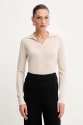 Vlněný svetr Weekend Max Mara CAPPA dámský, béžová barva, 2525366052600