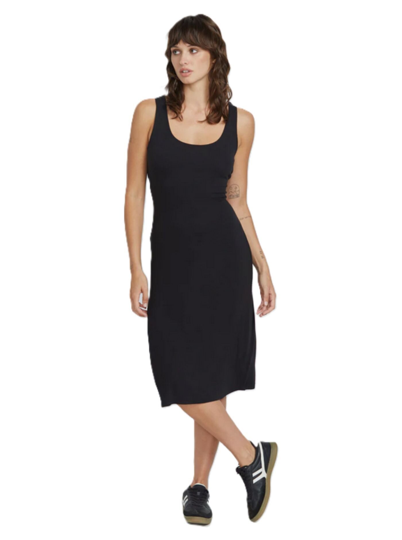 Volcom dámské šaty Rizzled Black | Černá | Velikost L