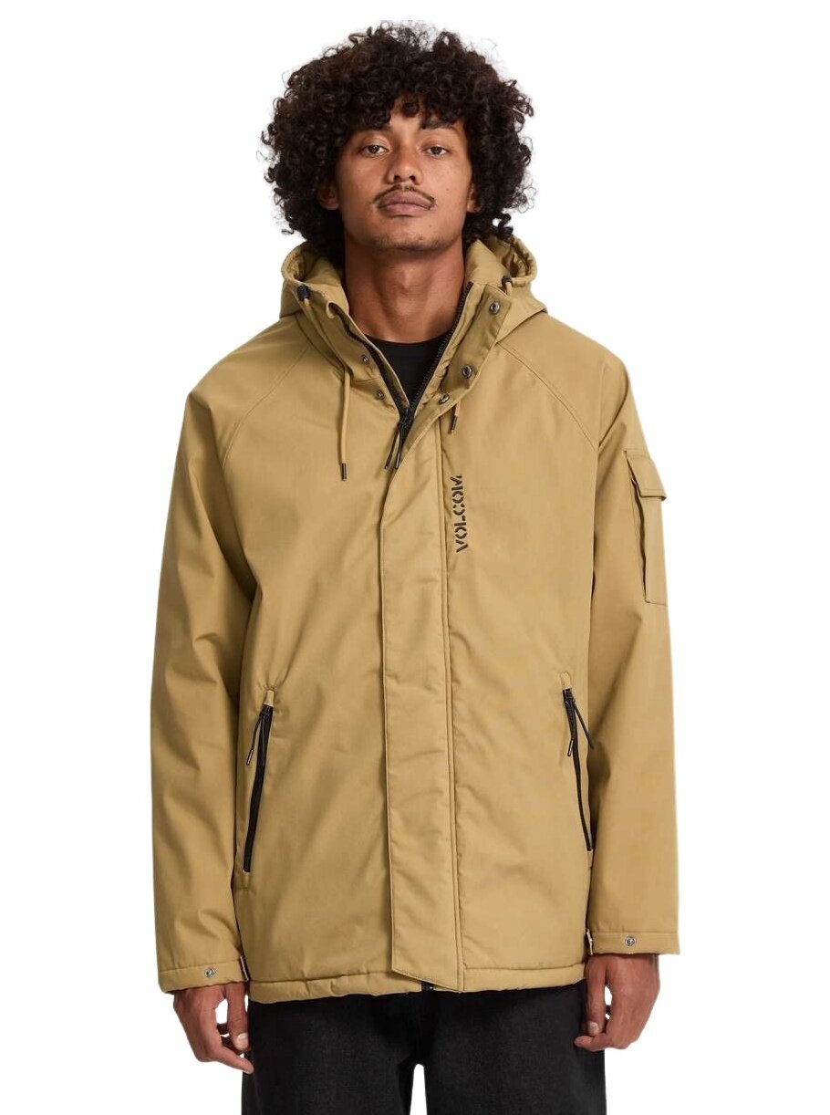 Volcom pánská bunda Stoke Stone II 10K Jacket Ermine | Písková | Velikost M