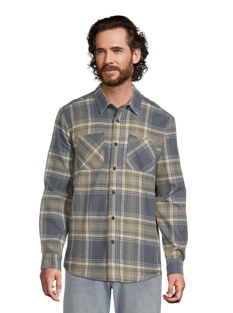 Volcom pánská košile Netastone Flannel Ls Dark Slate | Šedá | Velikost M | 100% bavlna