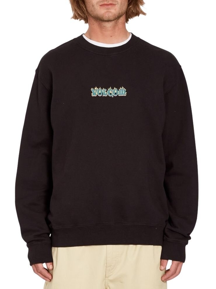 Volcom pánská mikina Alstone Crew Black | Černá | Velikost L