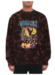 Volcom pánská mikina Fa Max Sherman Crew Bitter Chocolate | Hnědá | Velikost M