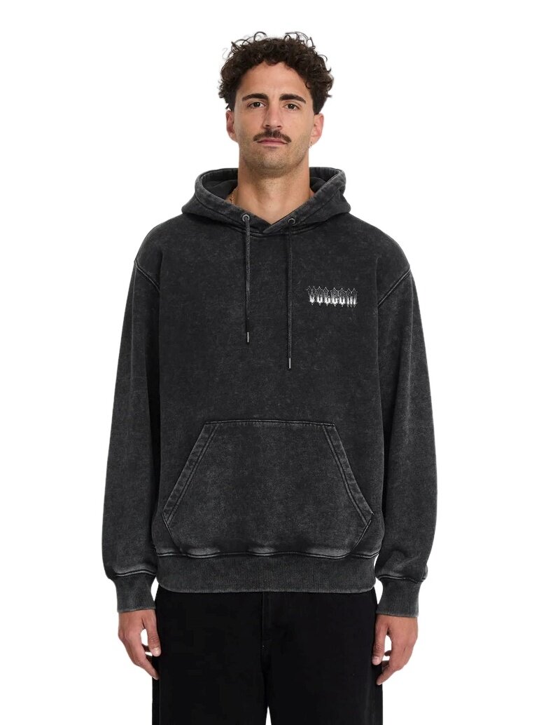 Volcom pánská mikina Noder Po Light Acid Black | Černá | Velikost L