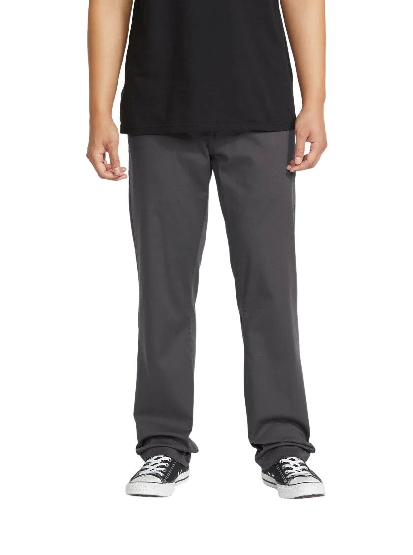 Volcom pánské kalhoty Frickin Modern Stret Charcoal Heather | Šedá | Velikost 32 x 32