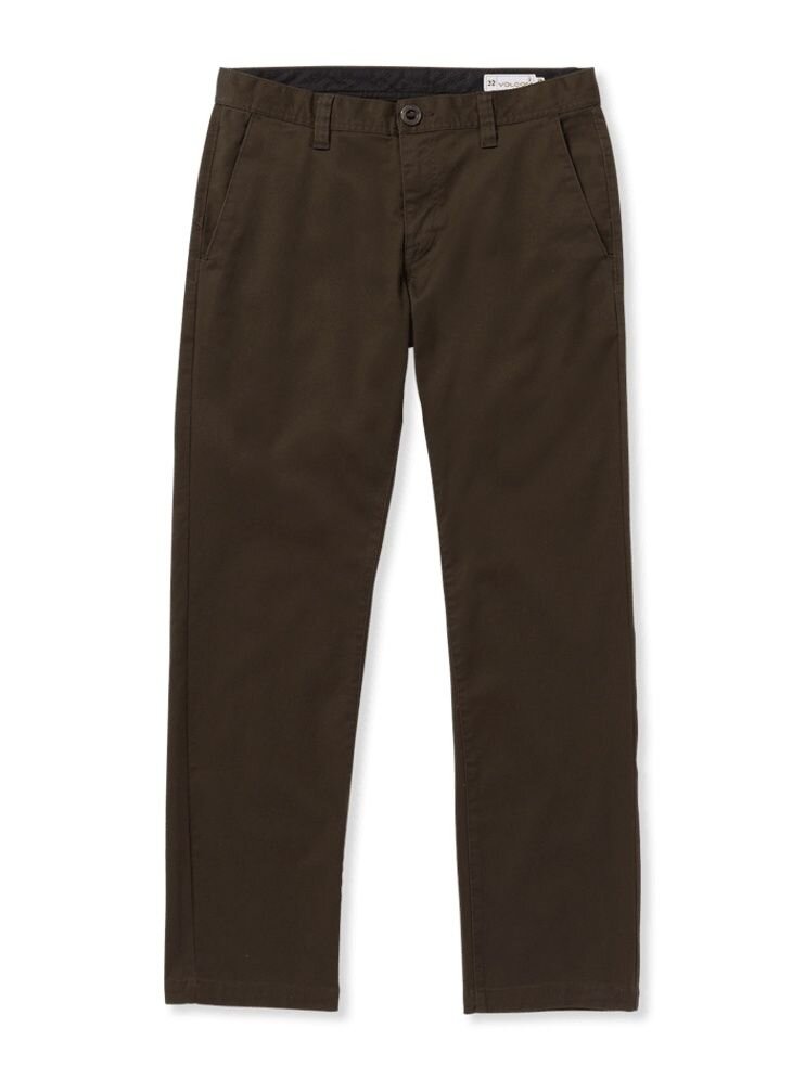 Volcom pánské kalhoty Frickin Modern Stret Dark Brown | Hnědá | Velikost 34