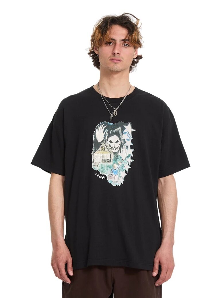 Volcom pánské tričko Fa Issam Auptel Lse Sst Black | Černá | Velikost M | 100% bavlna