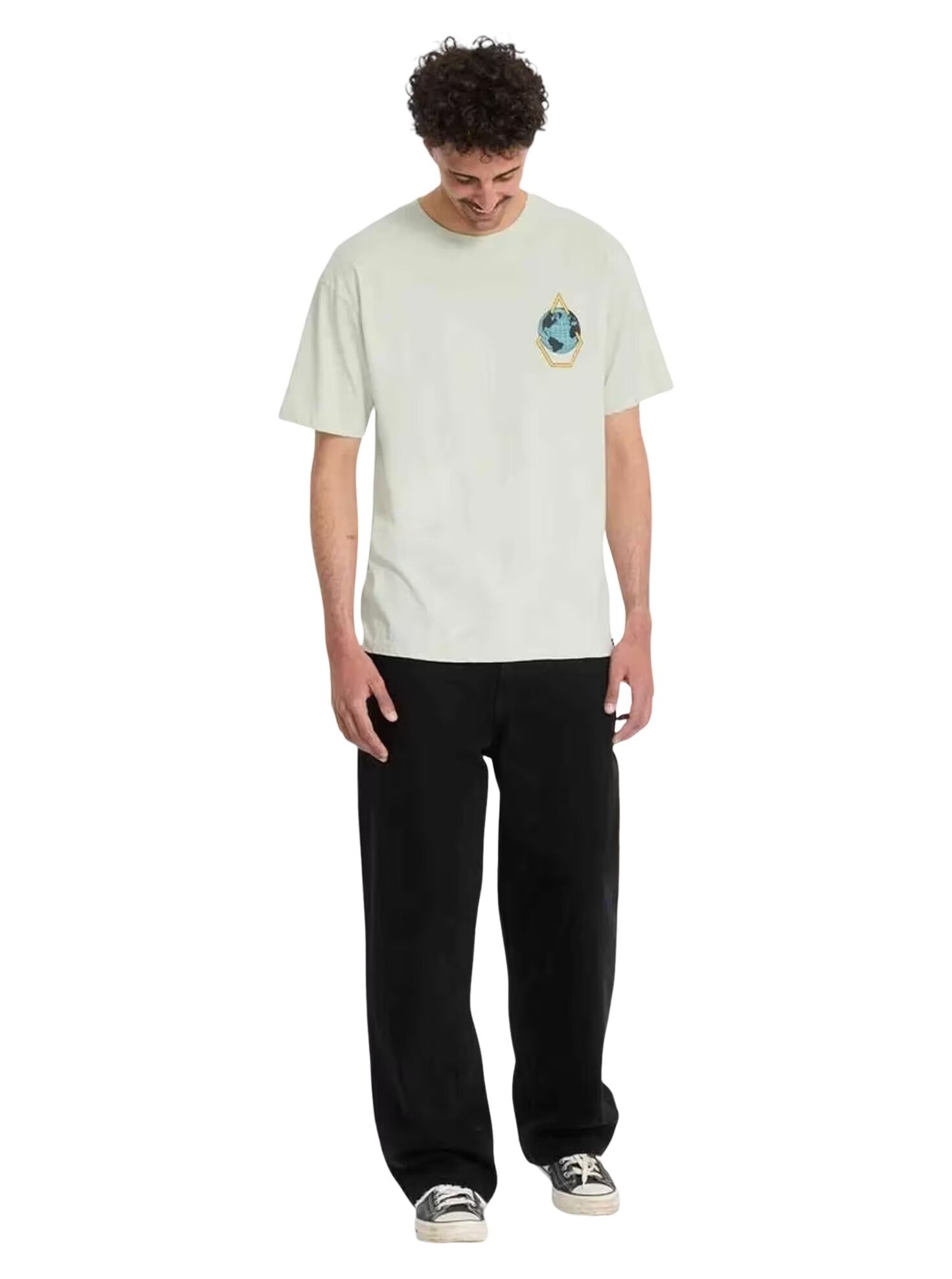 Volcom pánské tričko Globular Sst Pale Aqua | Modrá | Velikost M | 100% bavlna