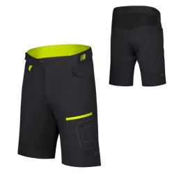 Volné pánské cyklokalhoty Etape Freedom 3.0 černá/limeta M