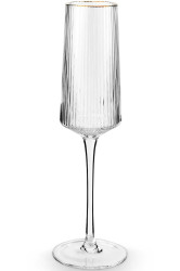 vtwonen  Sklenice na šampaňské  Gold Rim 230 ml 4-pack
