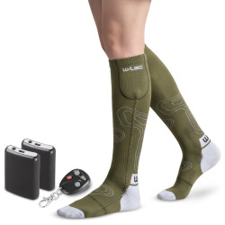 Vyhřívané podkolenky W-TEC Tarviso 2x5000 mAh khaki 30