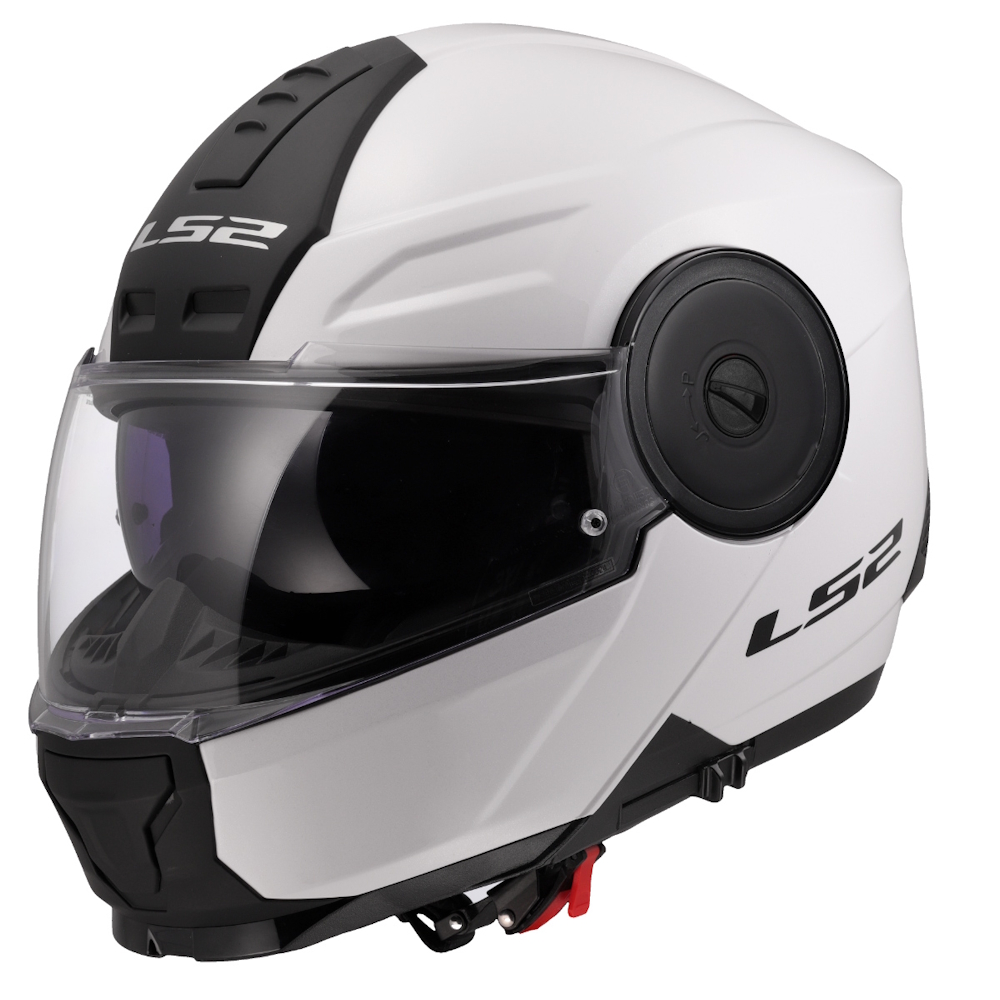 Výklopná moto přilba LS2 FF902 Scope II Solid Gloss White XS (53-54)