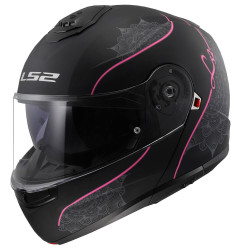 Výklopná přilba LS2 FF908 Strobe II Lux Matt Black-Pink XS (53-54)