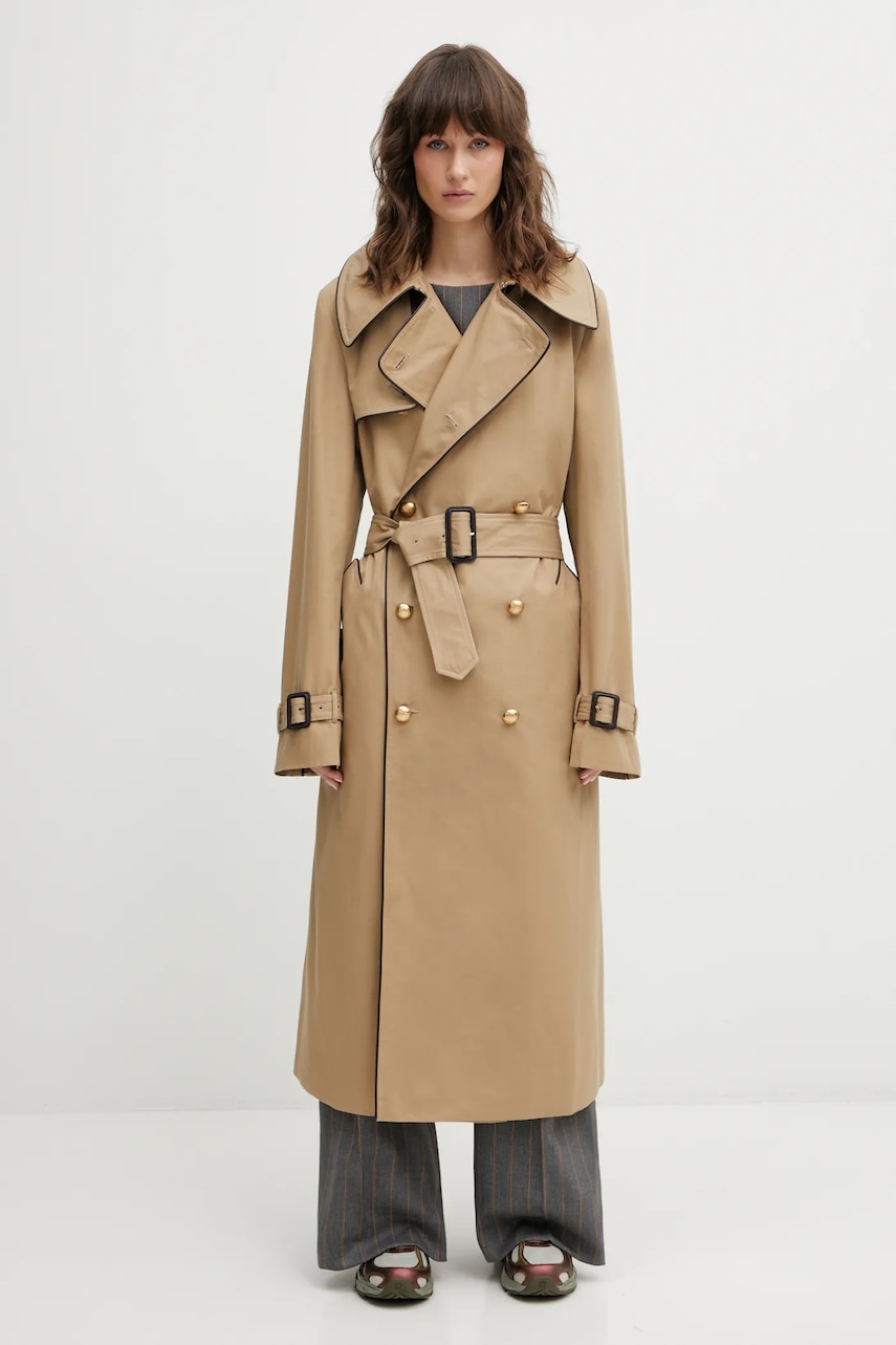 Wales Bonner  Bavlněný kabát  Gates Crombie Coat