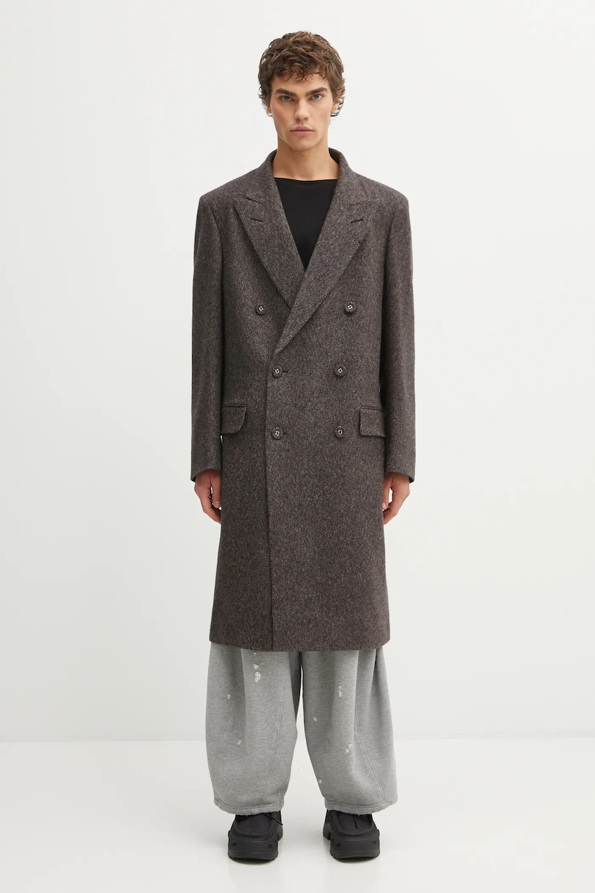 Wales Bonner  Vlněný kabát  Mayfair Coat