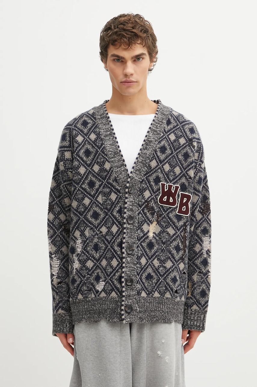 Wales Bonner  Vlněný kardigan  Sibling Cardigan