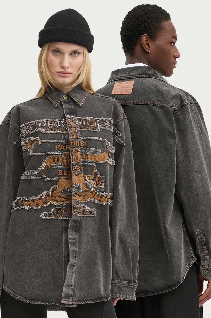 Y/Project  Džínová košile  EVERGREEN PARIS' BEST PATCH DENIM SHIRT