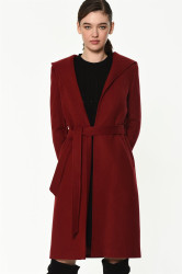 Z6630 DEWBERRY LADIES' COAT-BURGUNDY