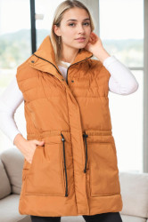 Z9747 DEWBERRY WOMEN'S VEST-TAN