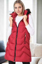 Z9761 DEWBERRY WOMEN'S VEST-BURGUNDY