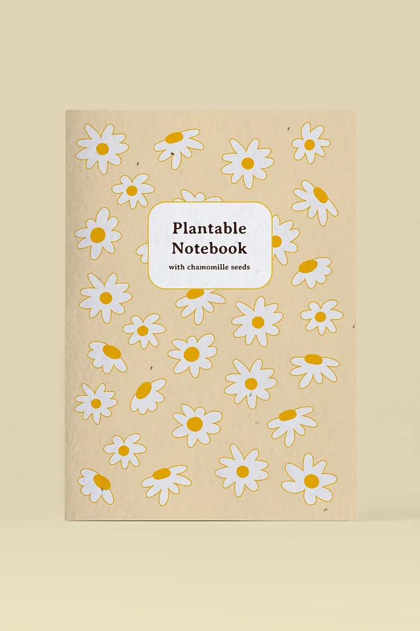 Zápisník se semínky heřmánku k pěstování RESETEA 14,8 x 21 cm