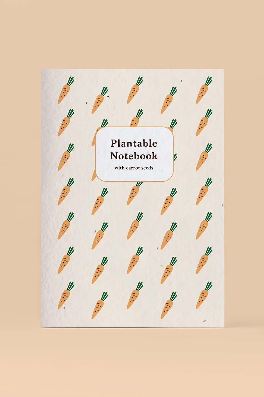 Zápisník se semínky mrkve k pěstování RESETEA 14,8 x 21 cm