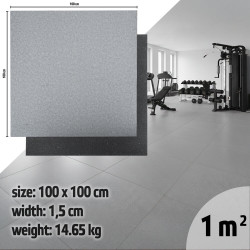 Zátěžová podložka inSPORTline Luxteko Flat 100x100x1,5 cm mramor