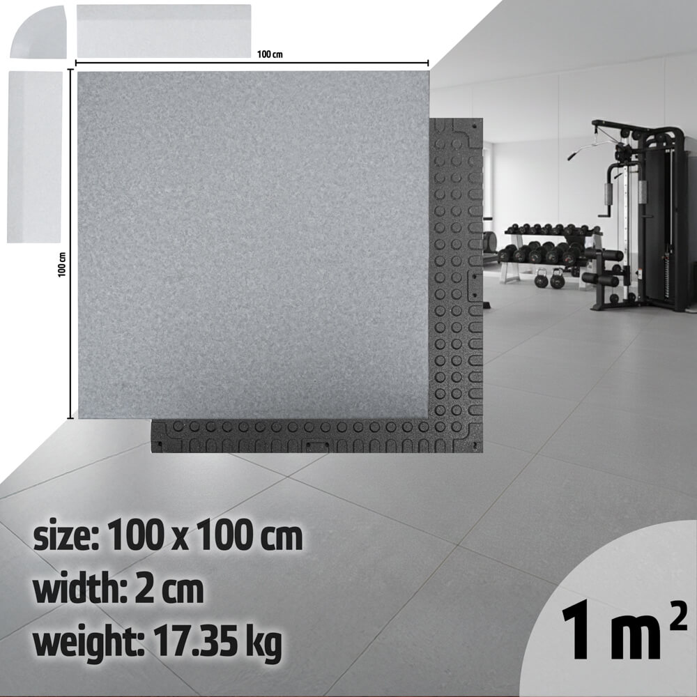 Zátěžová podložka inSPORTline Luxteko Waffle 100x100x2 cm mramor