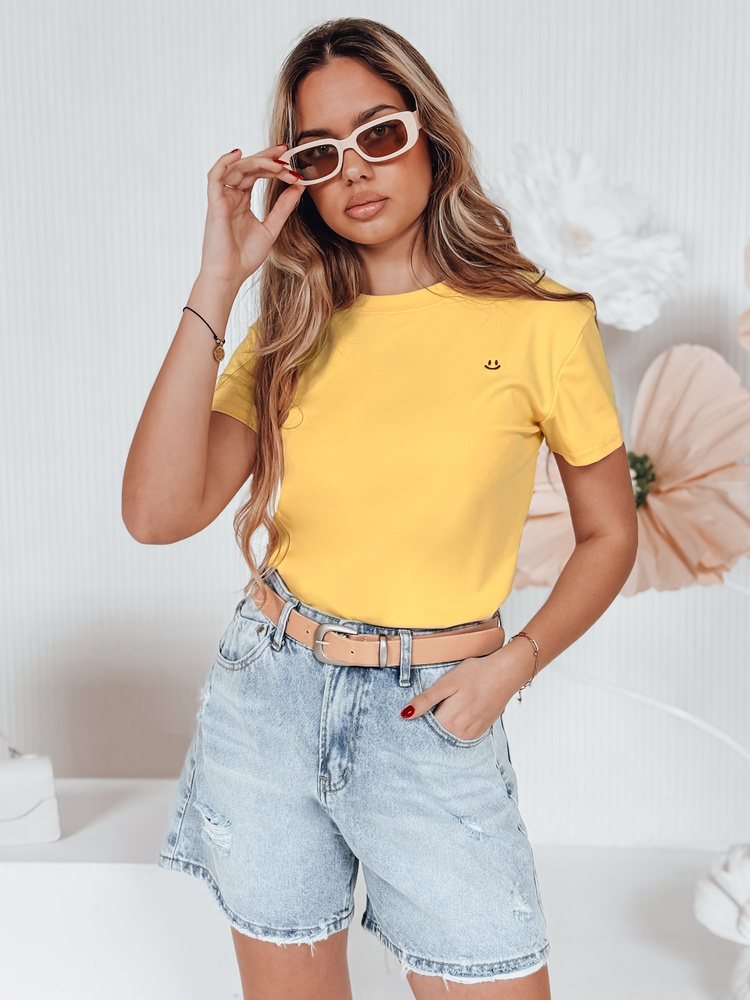 Žluté dámské tričko Dstreet