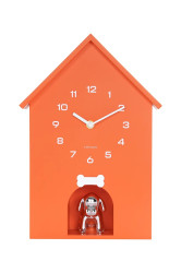 Zvukové nástěnné hodiny Karlsson Dog House 36,5 x 26,5 cm