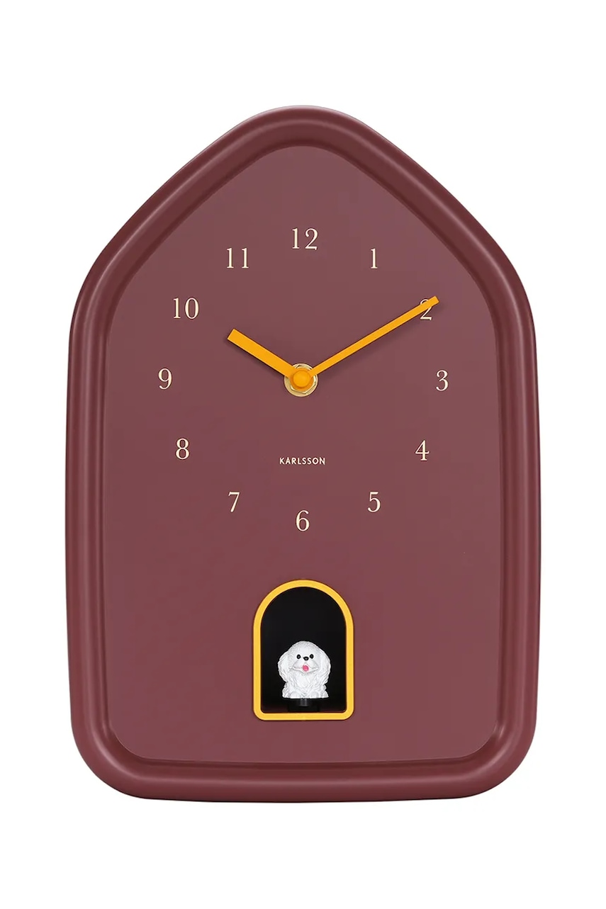 Zvukové nástěnné hodiny Karlsson Modern Doggy 29 x 20 cm